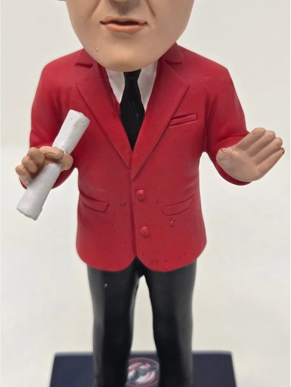 Denny Crum Louisville Cardinals 2024 BDA Sports Bobblehead Red Jacket NCAA